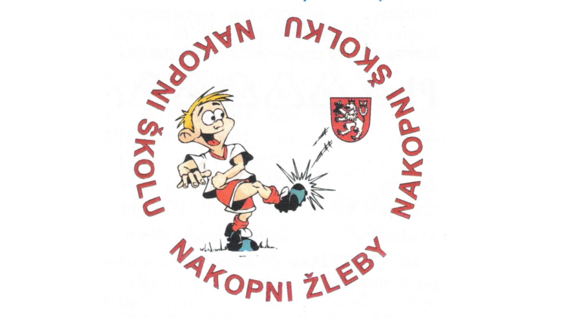 Maskot obecního úřadu znesvěcuje městský znak a vybízí: Nakopni školu! Nakopni školku! Nakopni Žleby!